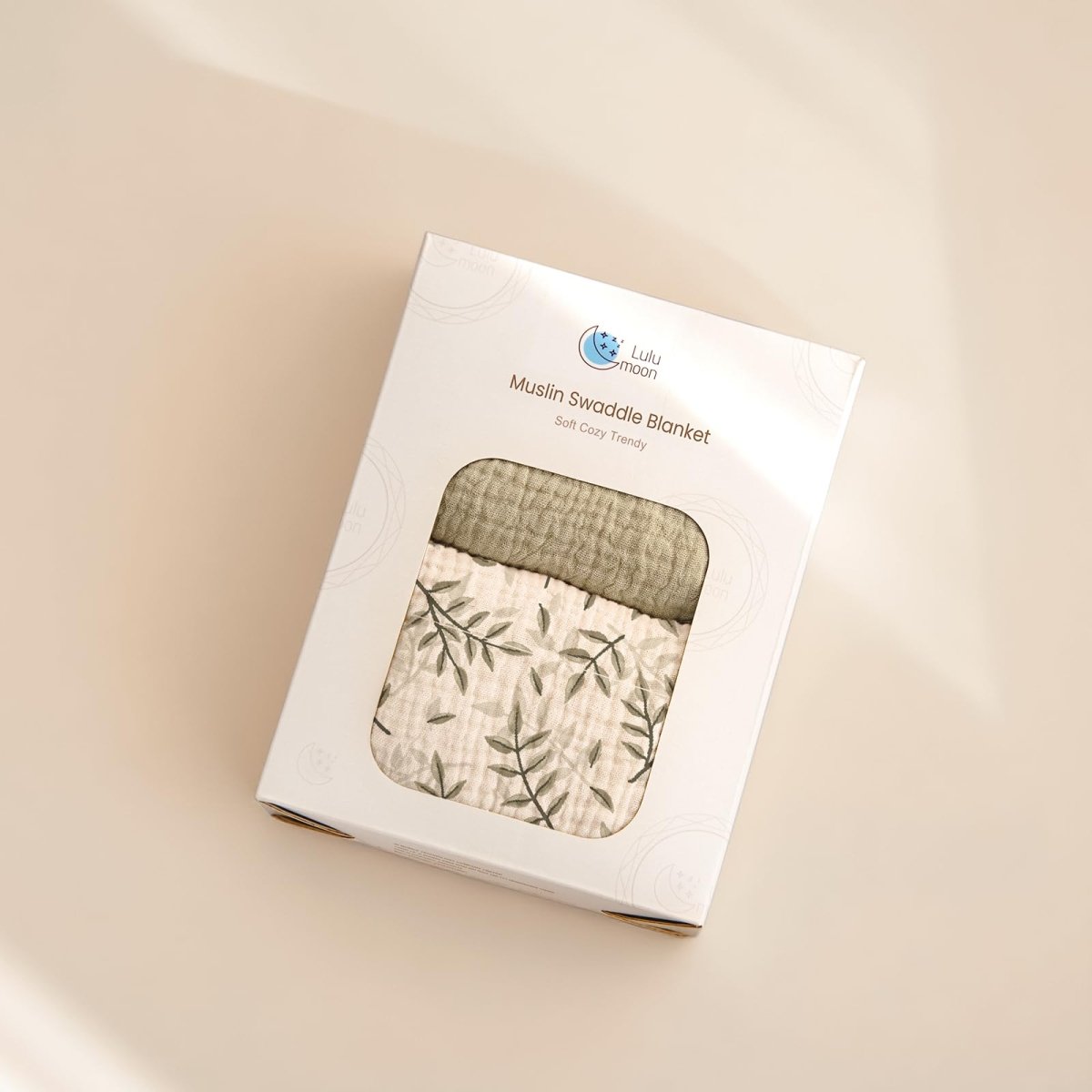 lulumoon Muslin Swaddle Blanket Baby - Cotton Swaddling Blanket Soft Baby Receiving Blanket Neutral 3Pack(Olive) - LittleTreasures