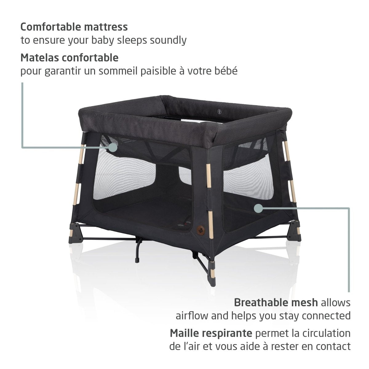 Maxi - Cosi 3 - in - 1 Portable Play Yard with Bassinet & Mattress - LittleTreasures