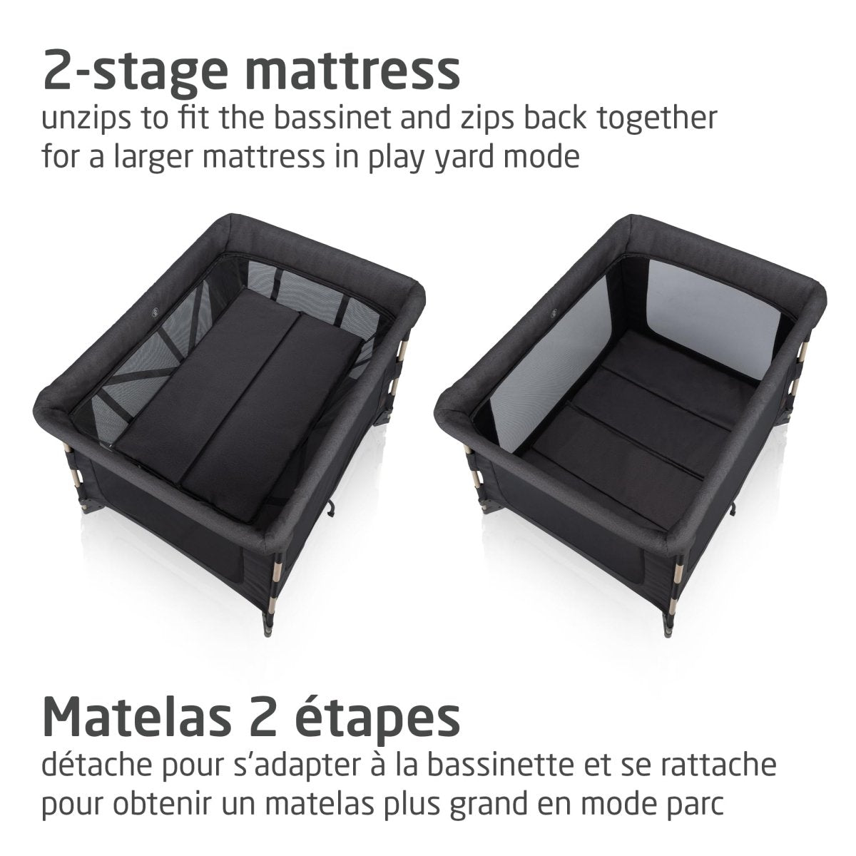 Maxi - Cosi 3 - in - 1 Portable Play Yard with Bassinet & Mattress - LittleTreasures