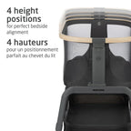 Maxi - Cosi Iora Bedside Bassinet , infant bedside sleeper crib, 4 height positions, portable & folds flat, large storage basket, includes travel bag, Horizon Sand - LittleTreasures