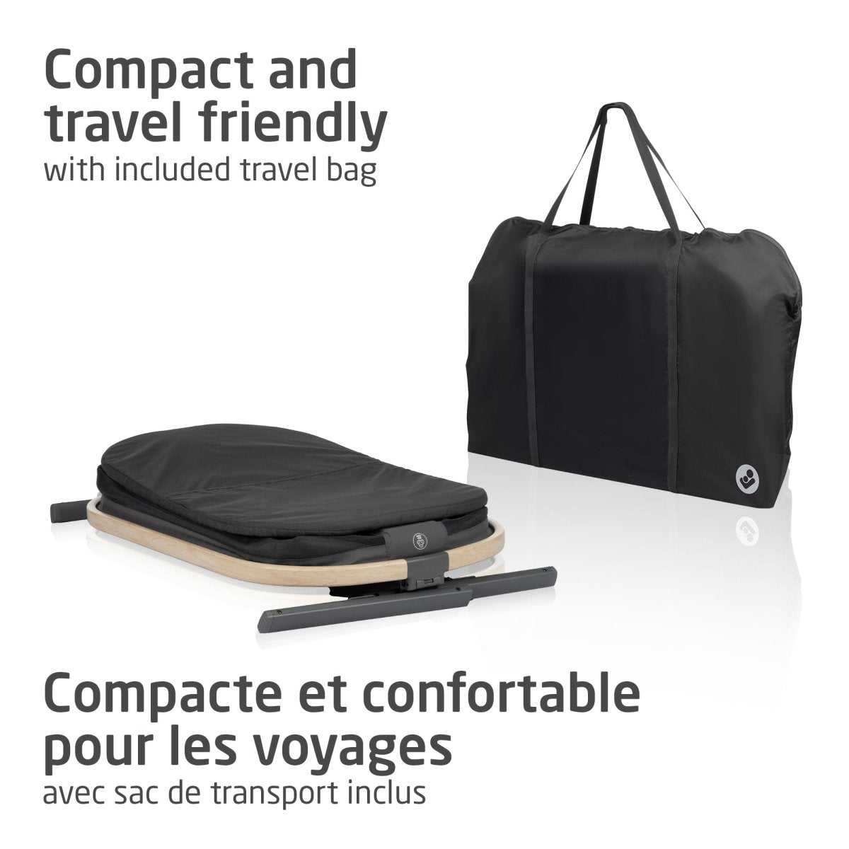 Maxi - Cosi Iora Bedside Bassinet , infant bedside sleeper crib, 4 height positions, portable & folds flat, large storage basket, includes travel bag, Horizon Sand - LittleTreasures