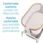 Maxi - Cosi Iora Bedside Bassinet , infant bedside sleeper crib, 4 height positions, portable & folds flat, large storage basket, includes travel bag, Horizon Sand - LittleTreasures