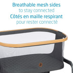 Maxi - Cosi Iora Bedside Bassinet , infant bedside sleeper crib, 4 height positions, portable & folds flat, large storage basket, includes travel bag, Horizon Sand - LittleTreasures