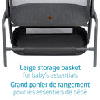 Maxi - Cosi Iora Bedside Bassinet , infant bedside sleeper crib, 4 height positions, portable & folds flat, large storage basket, includes travel bag, Horizon Sand - LittleTreasures