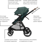 Maxi - Cosi New Generation Zelia Luxe 5 - in - 1 Modular Travel System, Carriage Mode, Reversible Toddler Seat, Mico Infant Car Seat (included), Enhanced All - Terrain Wheels, Use from Birth – Essential Green - LittleTreasures