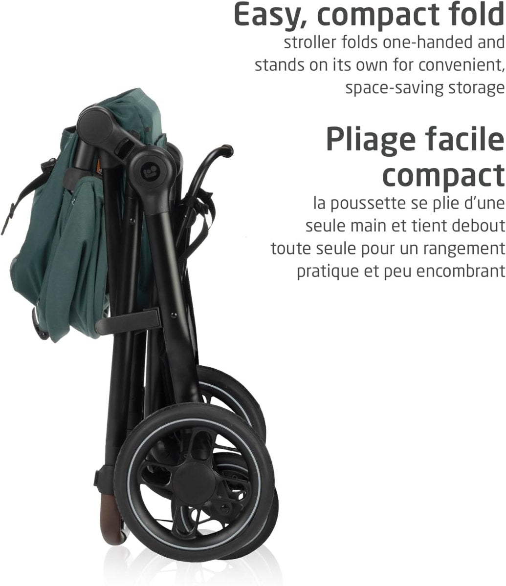 Maxi - Cosi New Generation Zelia Luxe 5 - in - 1 Modular Travel System, Carriage Mode, Reversible Toddler Seat, Mico Infant Car Seat (included), Enhanced All - Terrain Wheels, Use from Birth – Essential Green - LittleTreasures