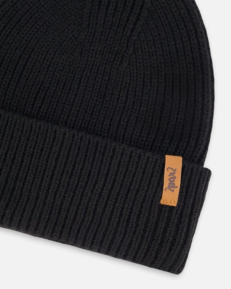 Mid - Season Knit Hat Black - LittleTreasures