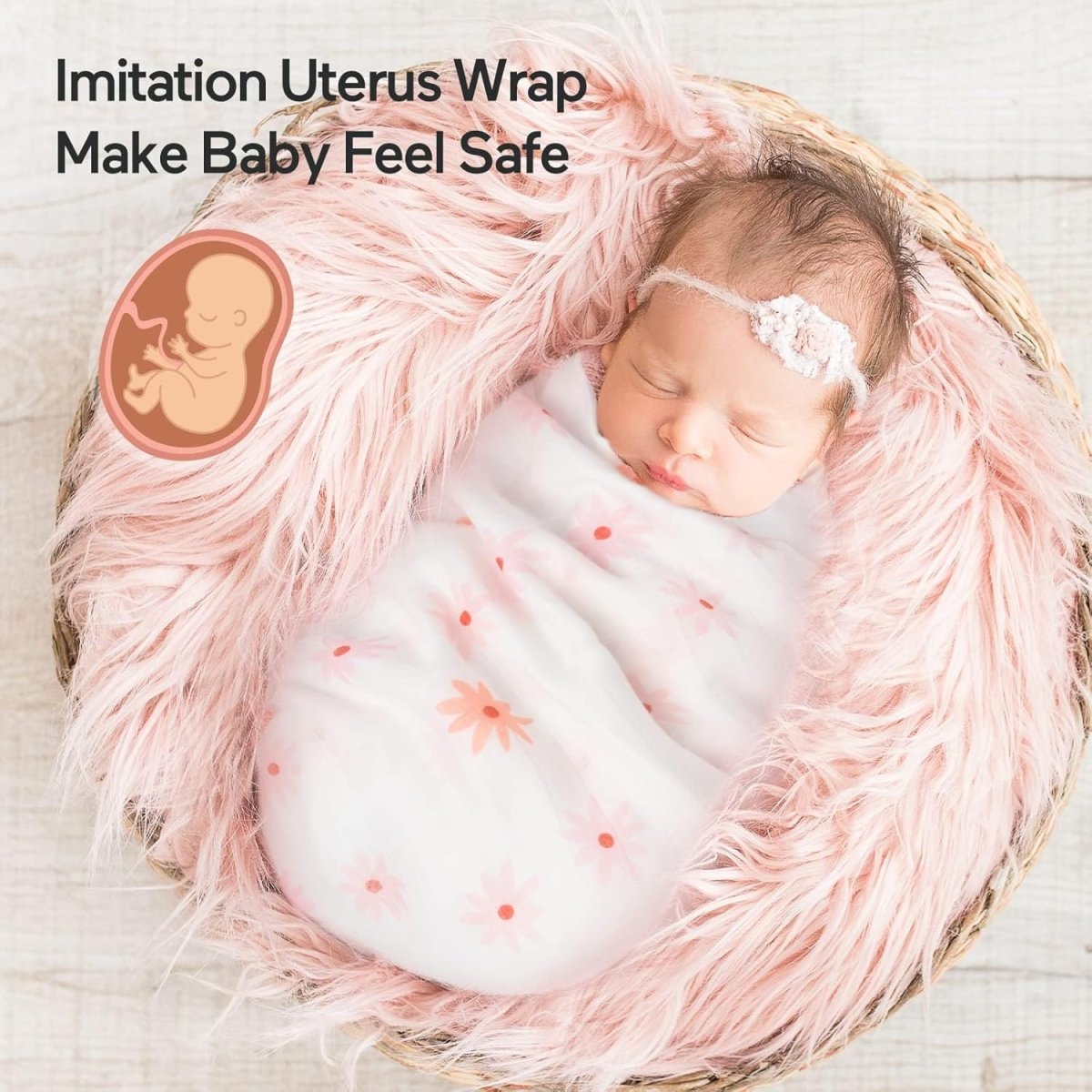 Momcozy Muslin Swaddle Blankets, 47x47 Inches, Breathable Bamboo Muslin Blankets for Baby Boy & Girl, Soft Skin - Friendly, Unisex 4 Pack, Florals Full Bloom - LittleTreasures