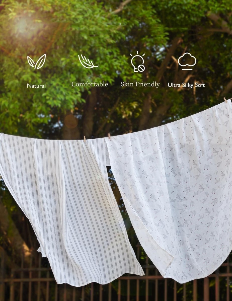 Momcozy Muslin Swaddle Blankets, Soft Silky Baby Blankets for Baby Boys & Girls, 4 - Pack Breathable and Skin - Friendly Baby Swaddle, Baby Blankets Unisex, 47 x 47 inches - LittleTreasures