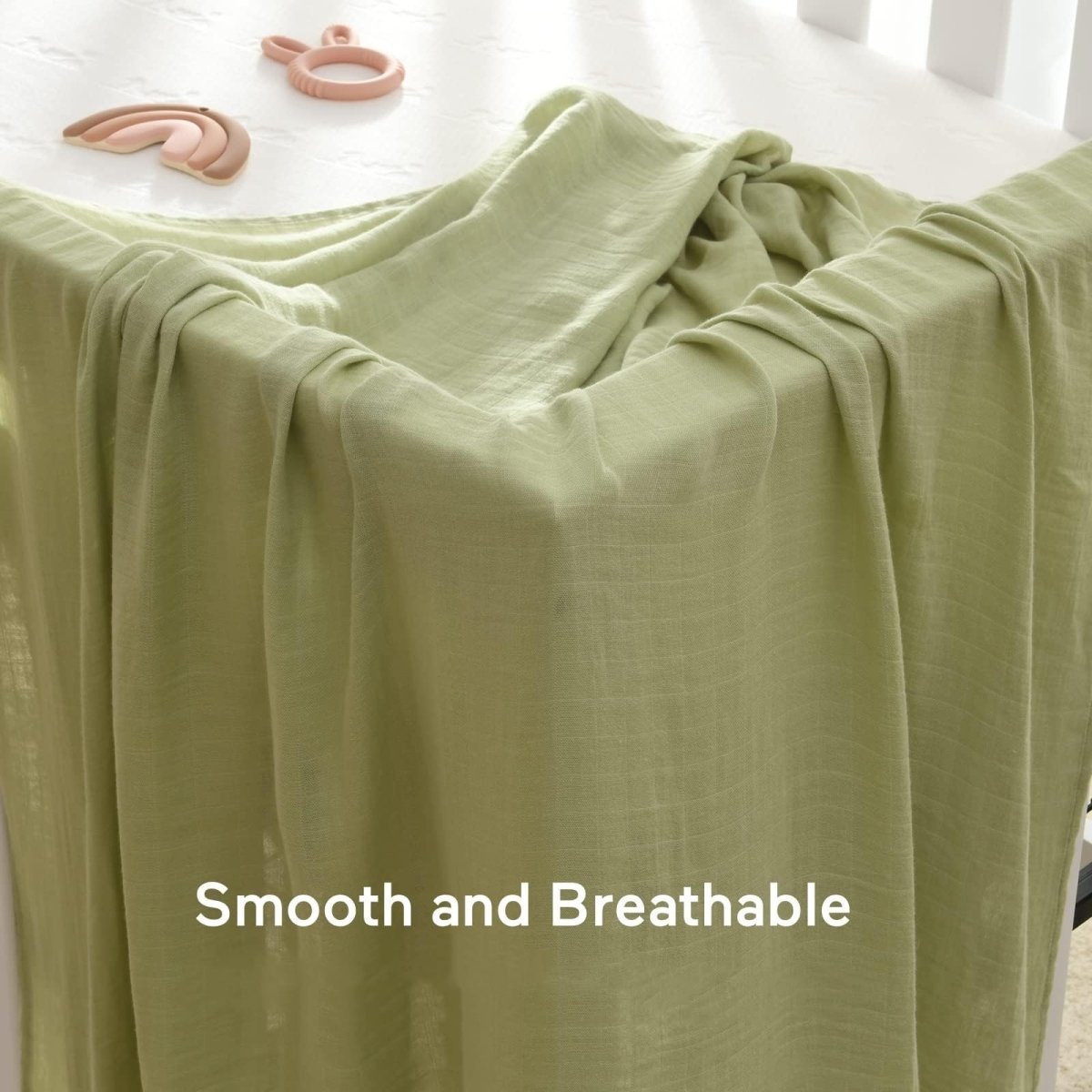 Momcozy Muslin Swaddle Blankets, Soft Silky Baby Blankets for Baby Boys & Girls, 4 - Pack Breathable and Skin - Friendly Baby Swaddle, Baby Blankets Unisex, 47 x 47 inches - LittleTreasures