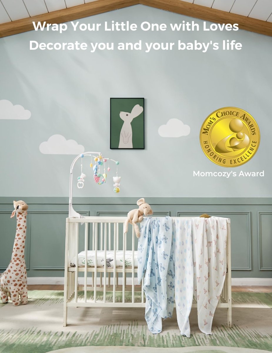 Momcozy Muslin Swaddle Blankets, Soft Silky Baby Blankets for Baby Boys & Girls, 4 - Pack Breathable and Skin - Friendly Baby Swaddle, Baby Blankets Unisex, 47 x 47 inches - LittleTreasures