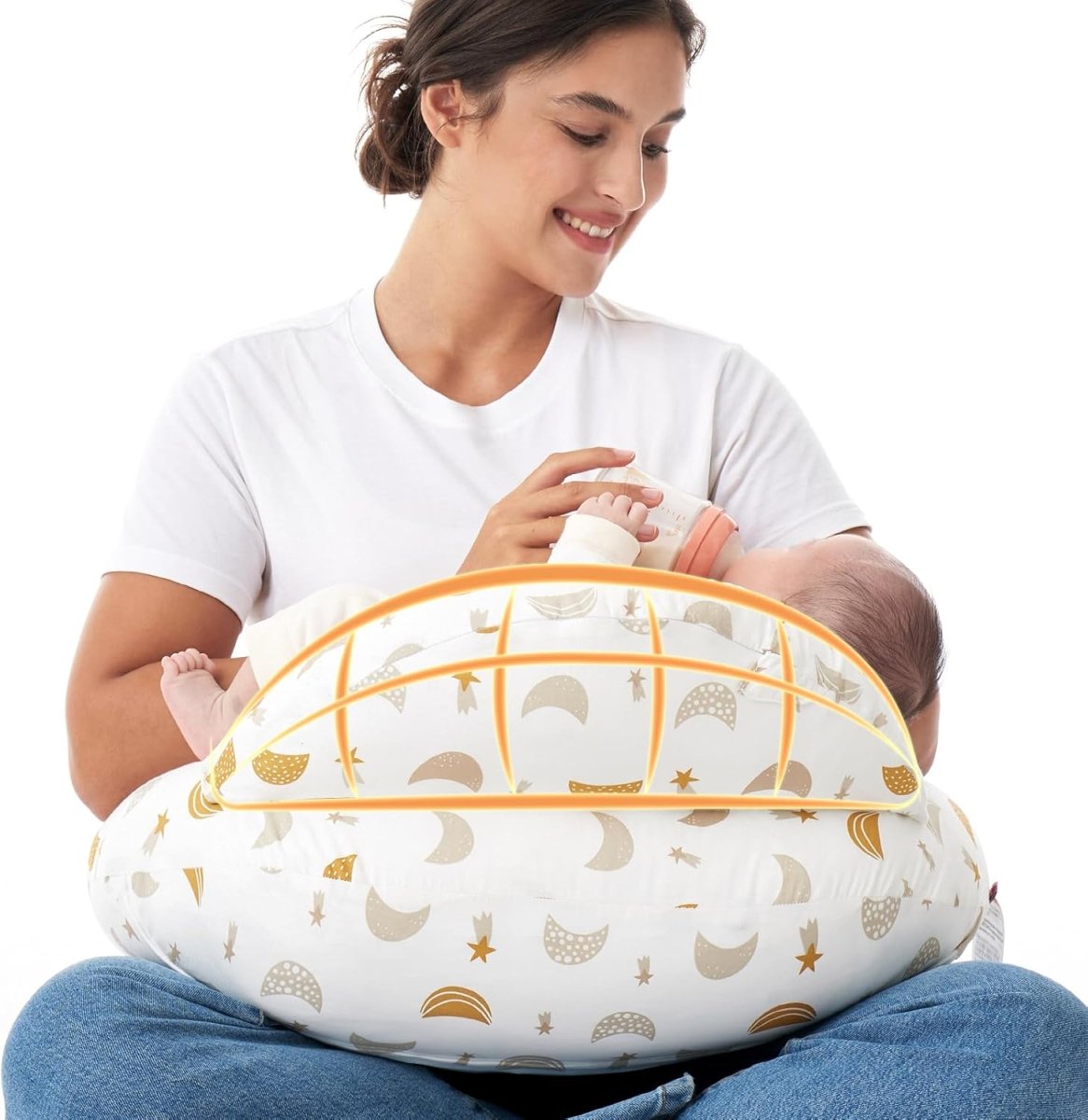 Momcozy Original Nursing Pillow and Positioner, Plus Size Breast Feeding Pillow for More Support for Mom and Baby Boy or Girl，Baby Essentials for Nursing or Bottle Feeding and Removable Cotton Cover - LittleTreasures