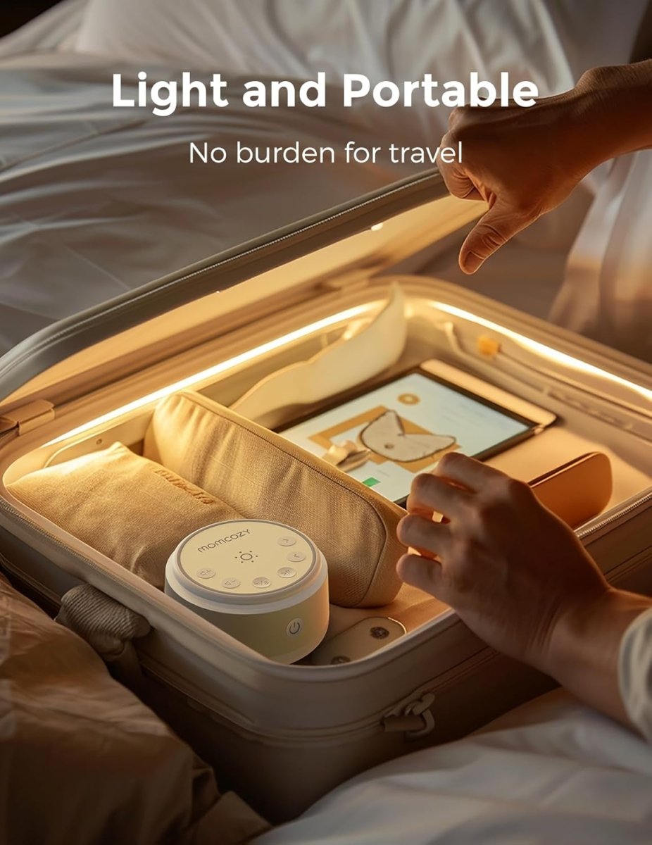 Momcozy Sound Machine for Baby - 20 Soothing Sounds & Touch Warm Light Portable White Noise for Kids & Adults for Sleeping Timer and Memory | Ideal Travel Companion & Nursery Must - Have - LittleTreasures