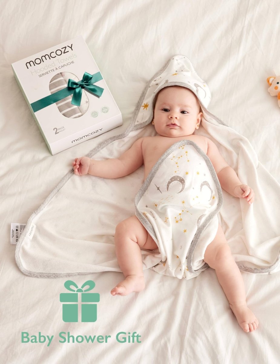 Momcozy Ultra - Soft Hooded Baby Towel - Cozy Bath Essentials - LittleTreasures
