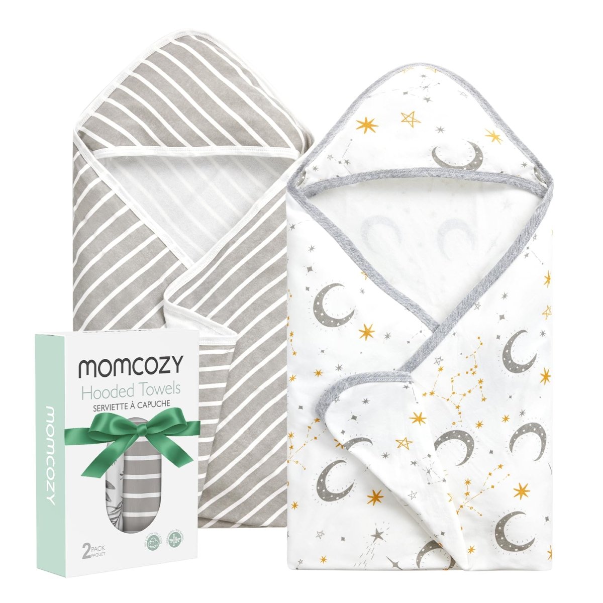 Momcozy Ultra - Soft Hooded Baby Towel - Cozy Bath Essentials - LittleTreasures
