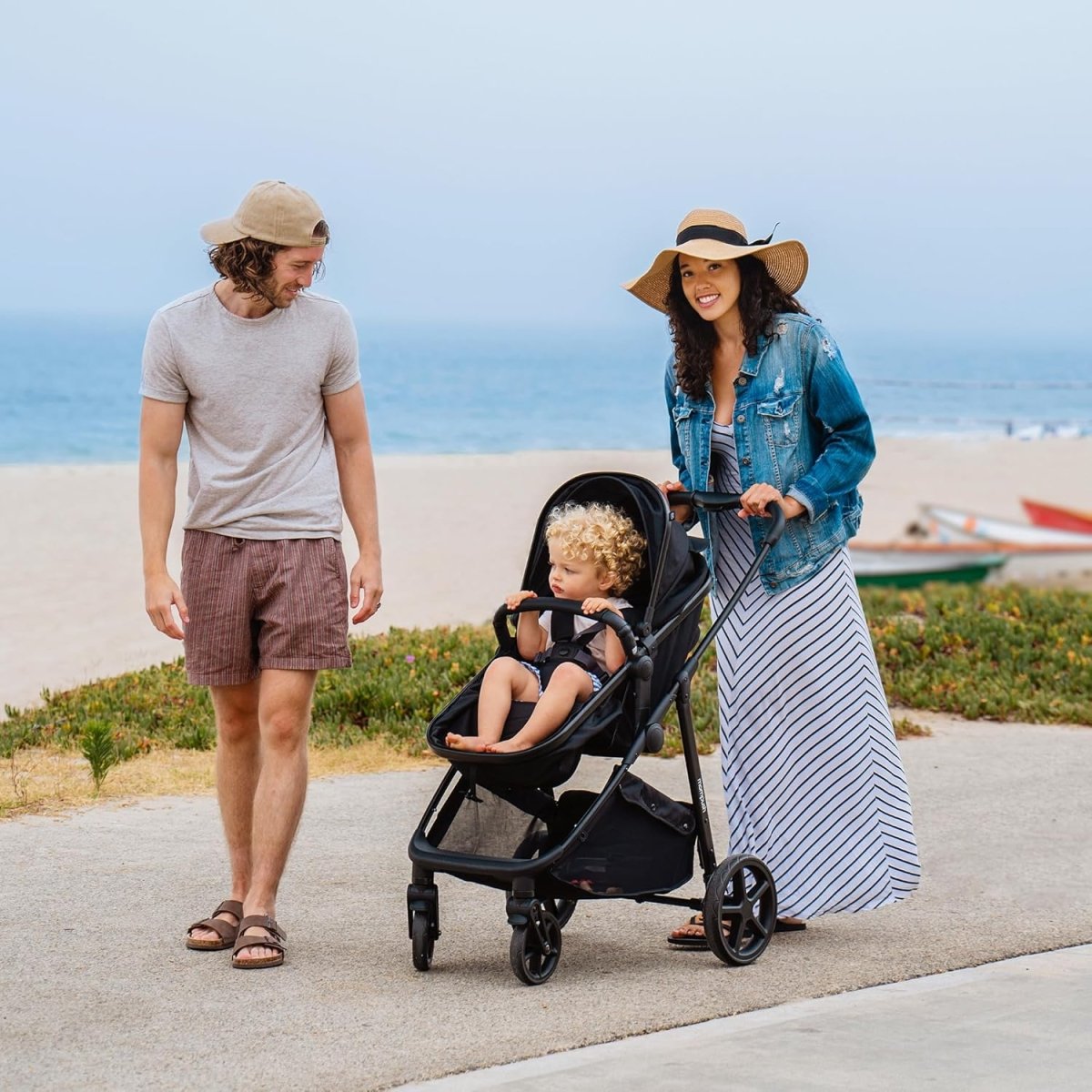 Mompush Wiz 2 - in - 1 Convertible Baby Stroller with Bassinet Mode, Foldable Infant Stroller with Reversible Seat and Large UPF 50+ Canopy - LittleTreasures