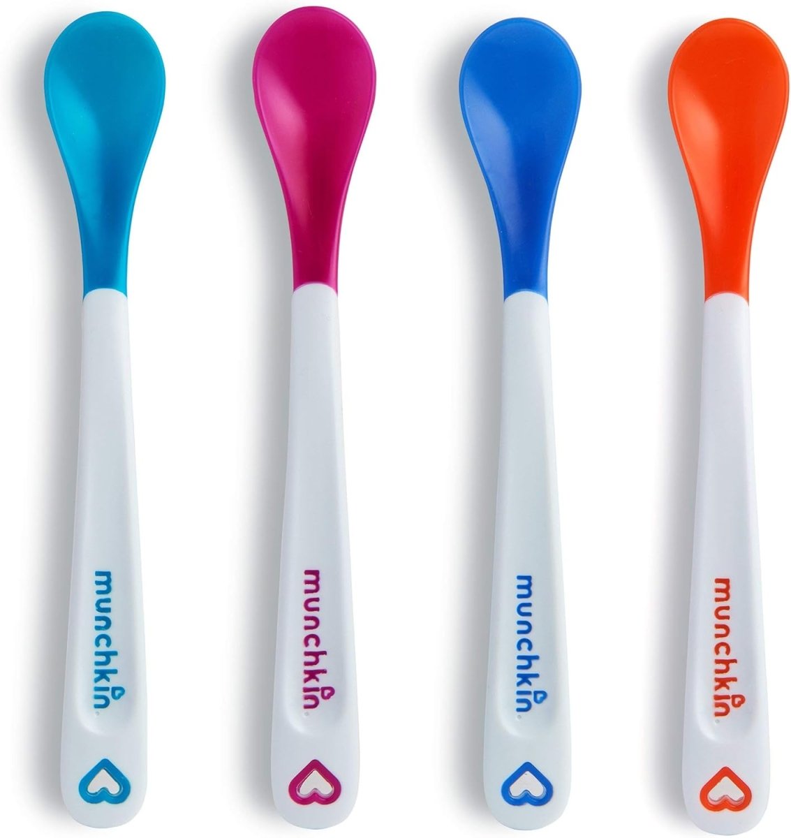 Munchkin White Hot Safety Baby Spoons, BPA Free, 4 Pack, Polypropylene - LittleTreasures