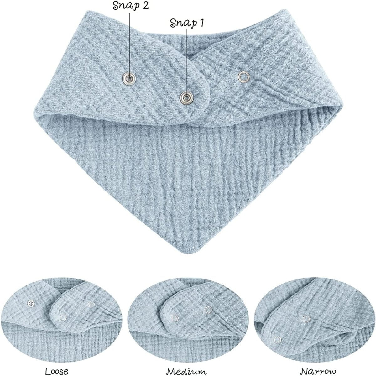 Muslin Baby Bibs for Girls Boys,Organic Cotton Muslin Bandana Bibs for Teething and Drooling,10 Pack - LittleTreasures