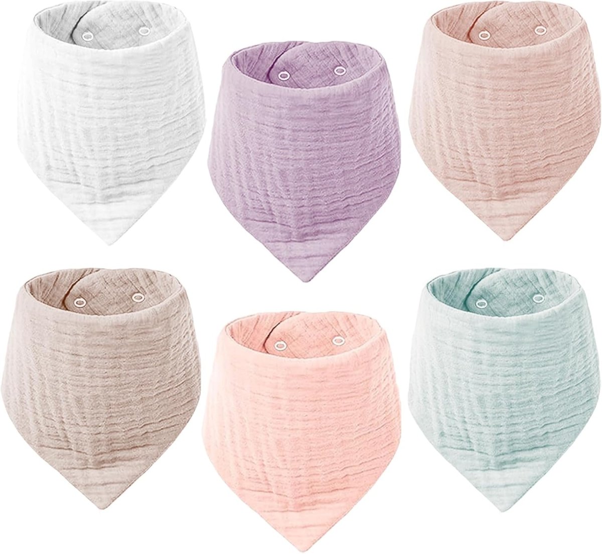 Muslin Baby Bibs for Girls Boys,Organic Cotton Muslin Bandana Bibs for Teething and Drooling,10 Pack - LittleTreasures