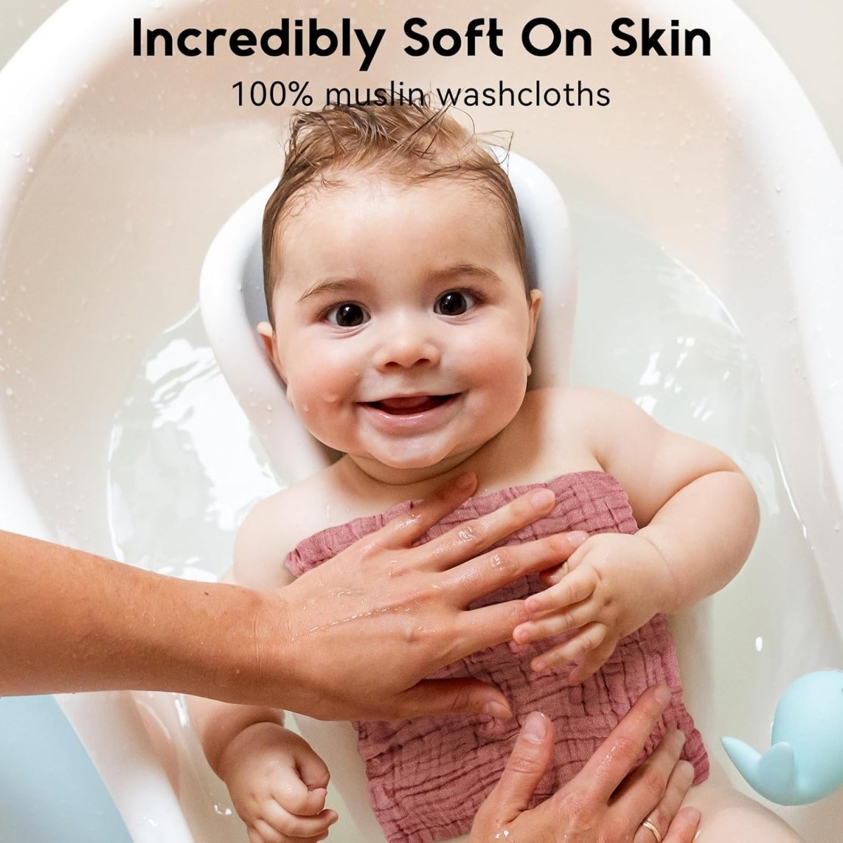 Muslin Burp Cloths Baby 12''X12'',Baby Washcloths 6 Pack, 100% Cotton Baby Wash Cloths Absorbent And Soft For Newborn Infants Kids Boys Girls Pink - LittleTreasures