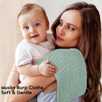 Muslin Burp Cloths for Baby 100% Cotton Burping Cloths for Boys Girls Large 20''X10'' Extra Soft and Absorbent 12 Pack - Multicolor - LittleTreasures