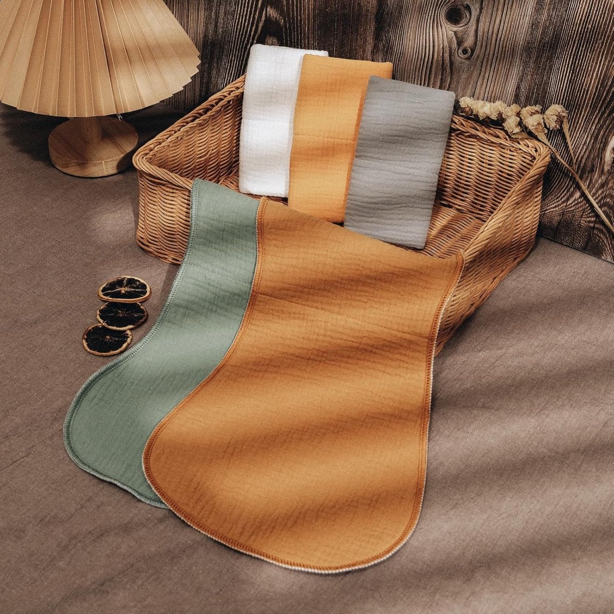 Muslin Burp Cloths for Baby,Organic Cotton Burping Cloths for Babies Boys Girls,Large Spit Up Rags Extra Soft and Absorbent 10 Pack - LittleTreasures