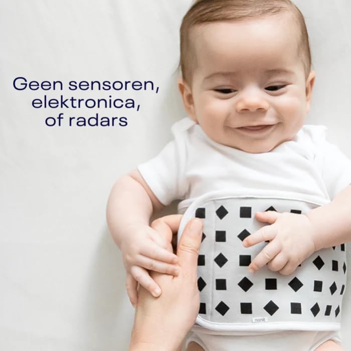 Nanit Breathing Wear Band, 3 - 12 Months, Grey - 100% Cotton, Works with Nanit Pro Baby Monitor to Track Breathing Motion Sensor - Free, Fits Babies from 12.5 - 25 lbs. - LittleTreasures