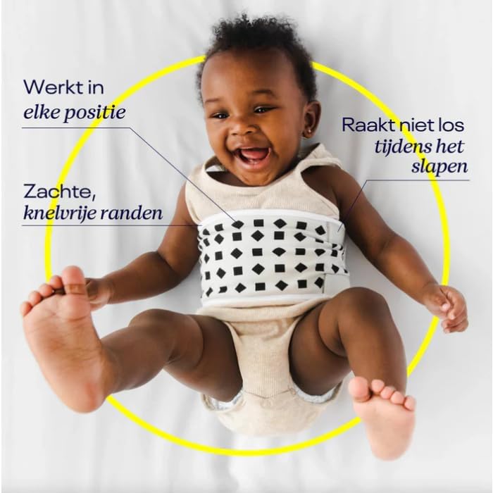 Nanit Breathing Wear Band, 3 - 12 Months, Grey - 100% Cotton, Works with Nanit Pro Baby Monitor to Track Breathing Motion Sensor - Free, Fits Babies from 12.5 - 25 lbs. - LittleTreasures