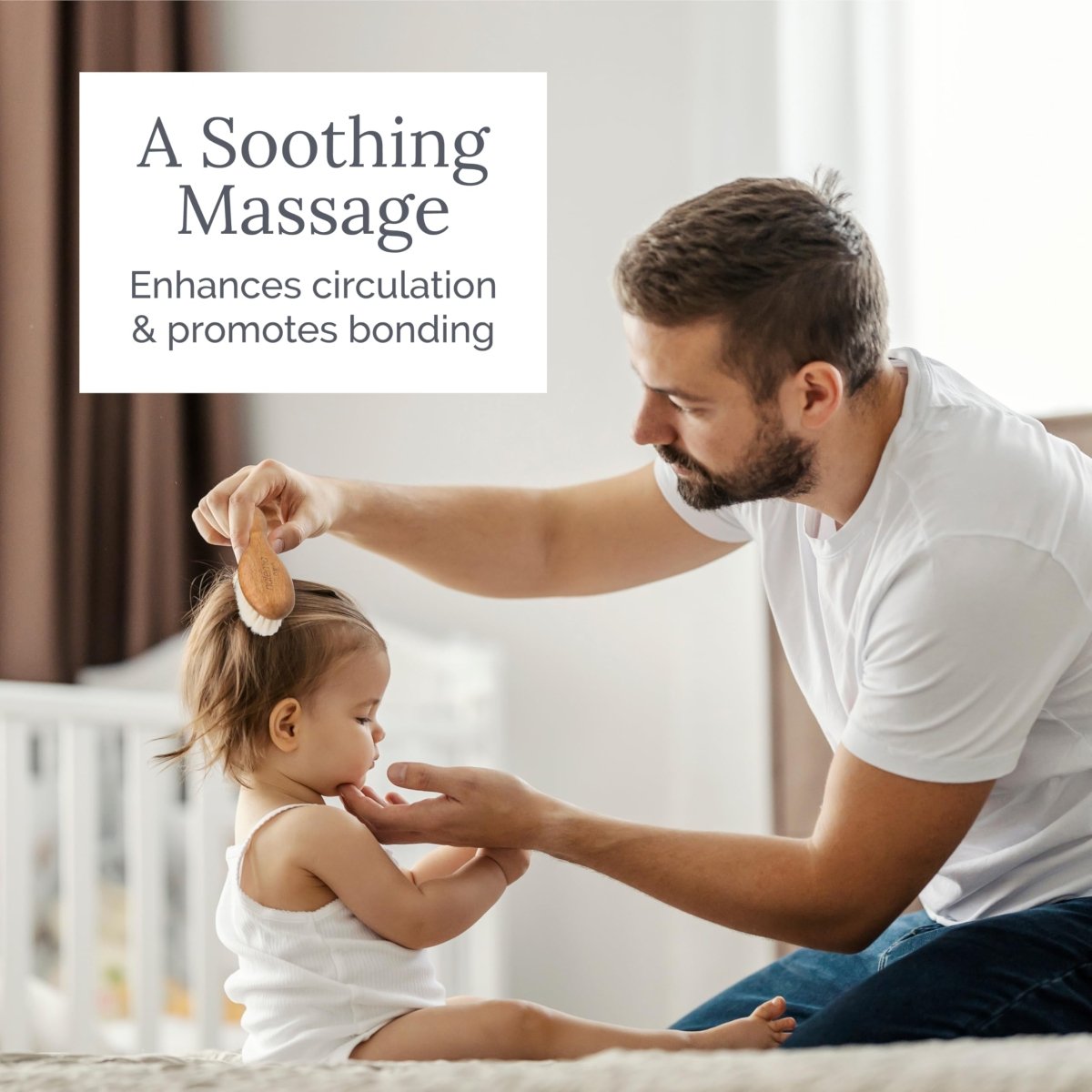 Natemia Baby Hair Brush Newborn - Natural Soft Goat Bristles - Cradle Cap Brush - Toddler Hair Brush for Registry - Cradle Cap Treatment - Scalp Grooming for Newborn - LittleTreasures