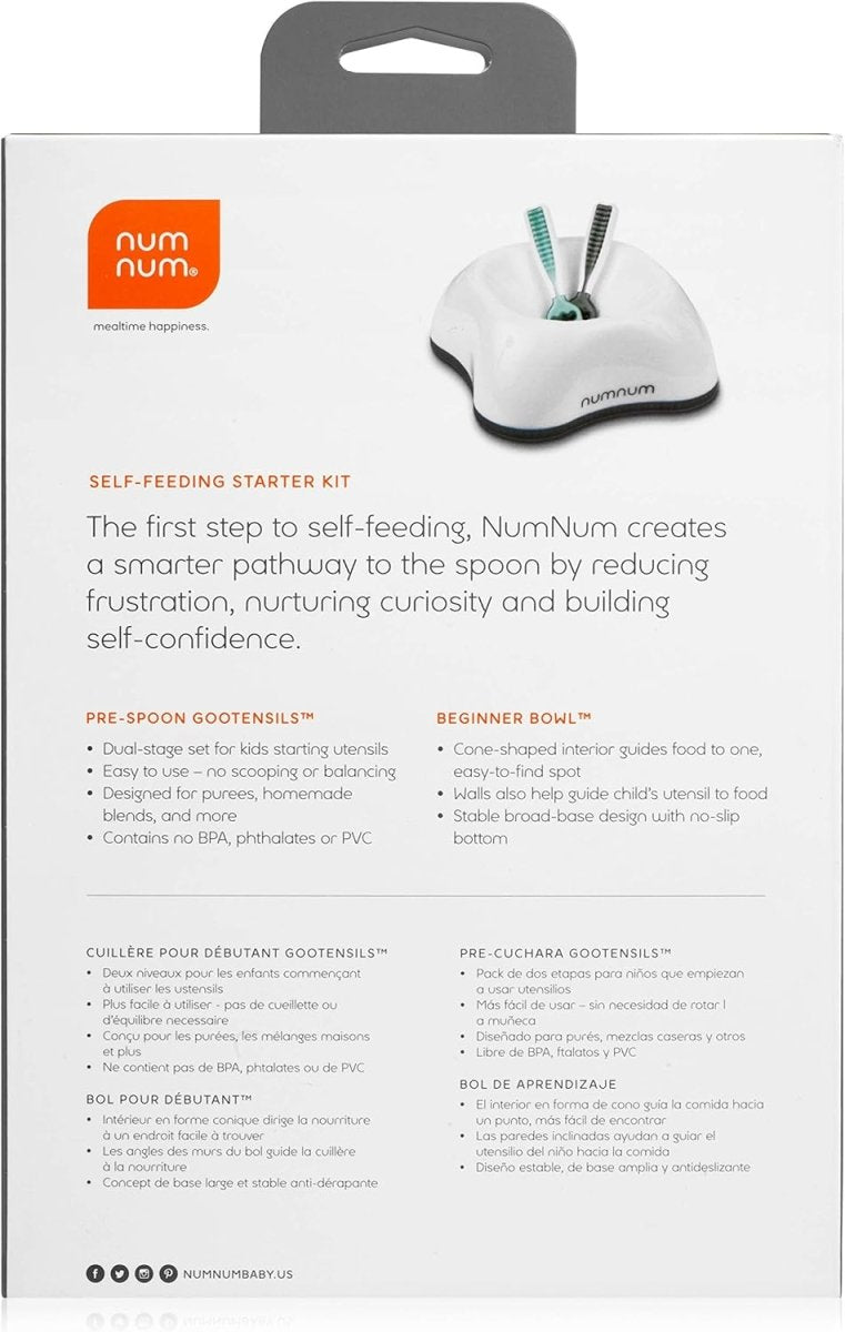 NumNum Silicone Baby Bowl & Spoon Set for Easy Self - Feeding - LittleTreasures