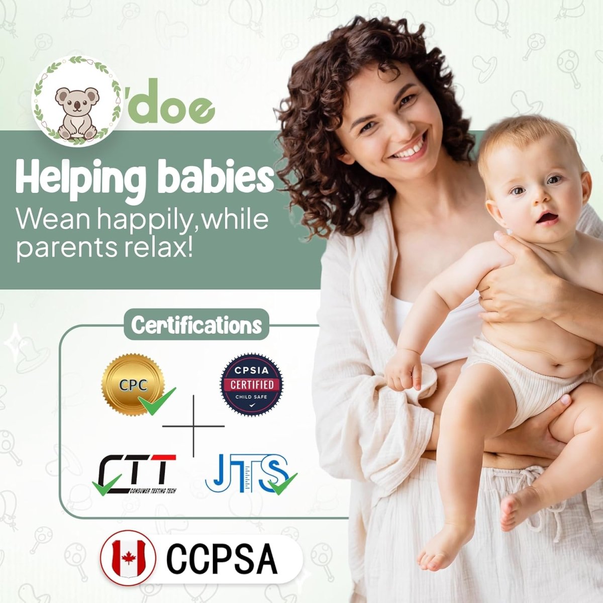 o'doe 17 - Piece Baby Feeding Set - Silicone & Wood Essentials - LittleTreasures