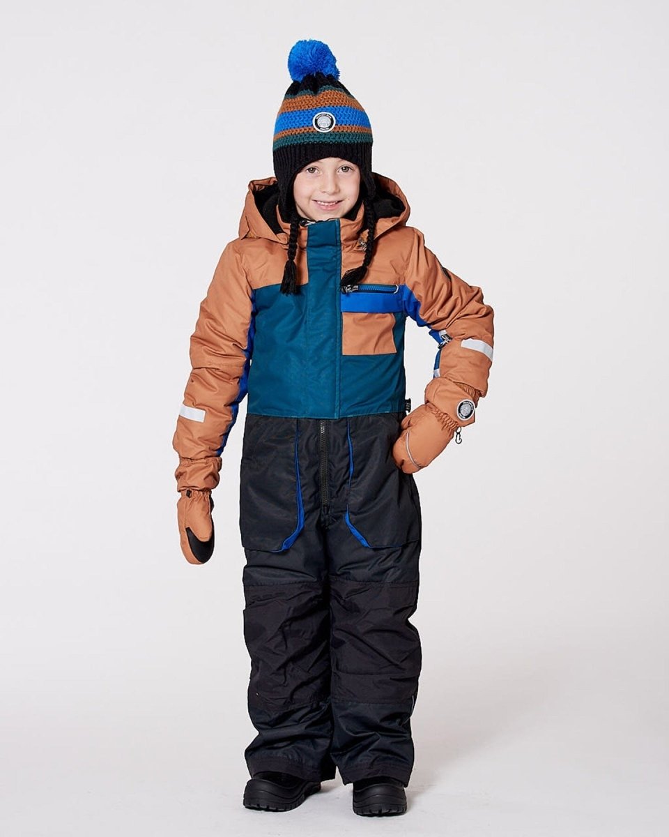 One - Piece Play Snowsuit Colorblocked And Black - LittleTreasures