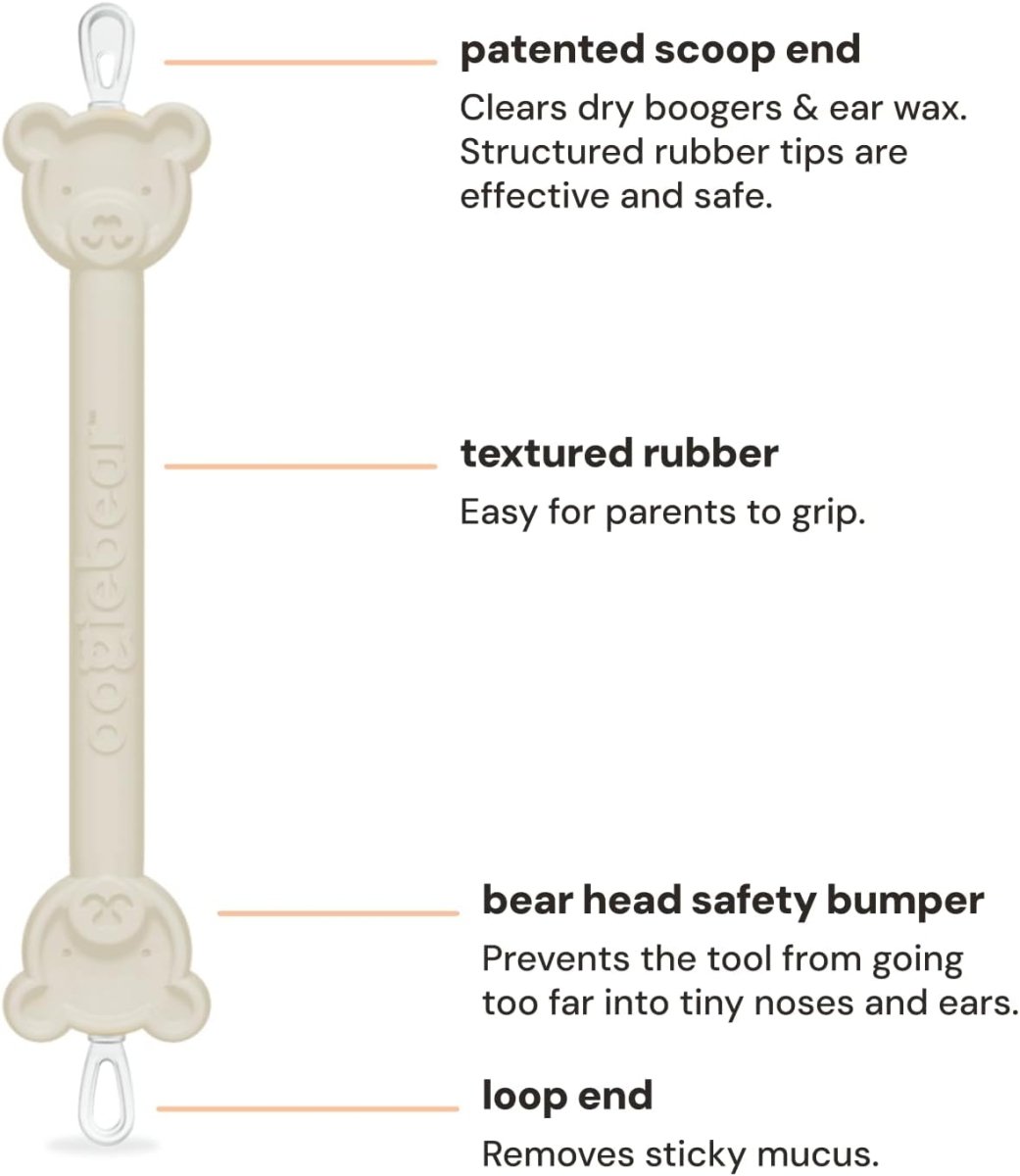 oogiebear: BearPair Baby Nose Cleaner & Ear Wax Removal Tool with Nasal Aspirator - Safe Booger & Earwax Removal for Newborns, Infants, Toddlers - Essential Baby Stuff, Diaper Bag Must - Have - Grey - LittleTreasures