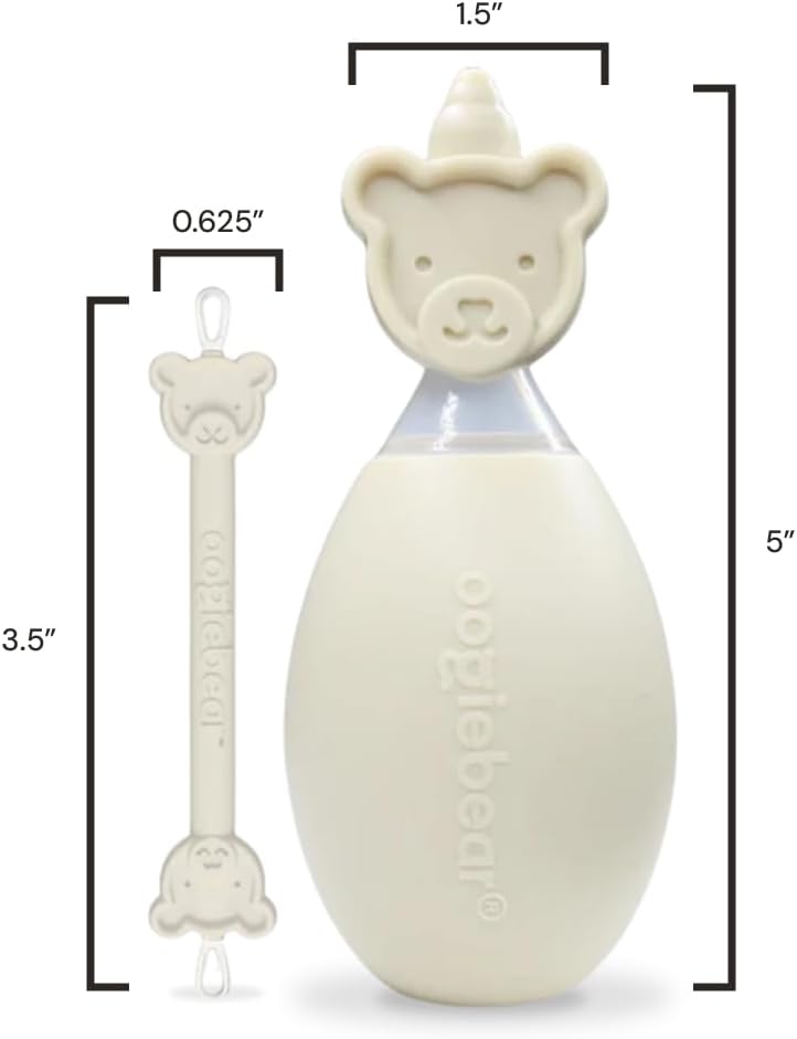 oogiebear: BearPair Baby Nose Cleaner & Ear Wax Removal Tool with Nasal Aspirator - Safe Booger & Earwax Removal for Newborns, Infants, Toddlers - Essential Baby Stuff, Diaper Bag Must - Have - Grey - LittleTreasures