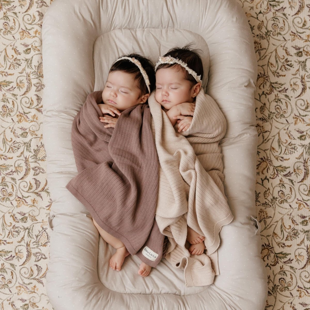 Organic Ribbed Swaddle Blanket for Boys & Girls - 100% Luxury Organic Soft Cotton Knit Warm Cozy Cuddle Stroller Crib Blanket for Newborns, Infants, & Toddlers (Milk Chocolate) - LittleTreasures