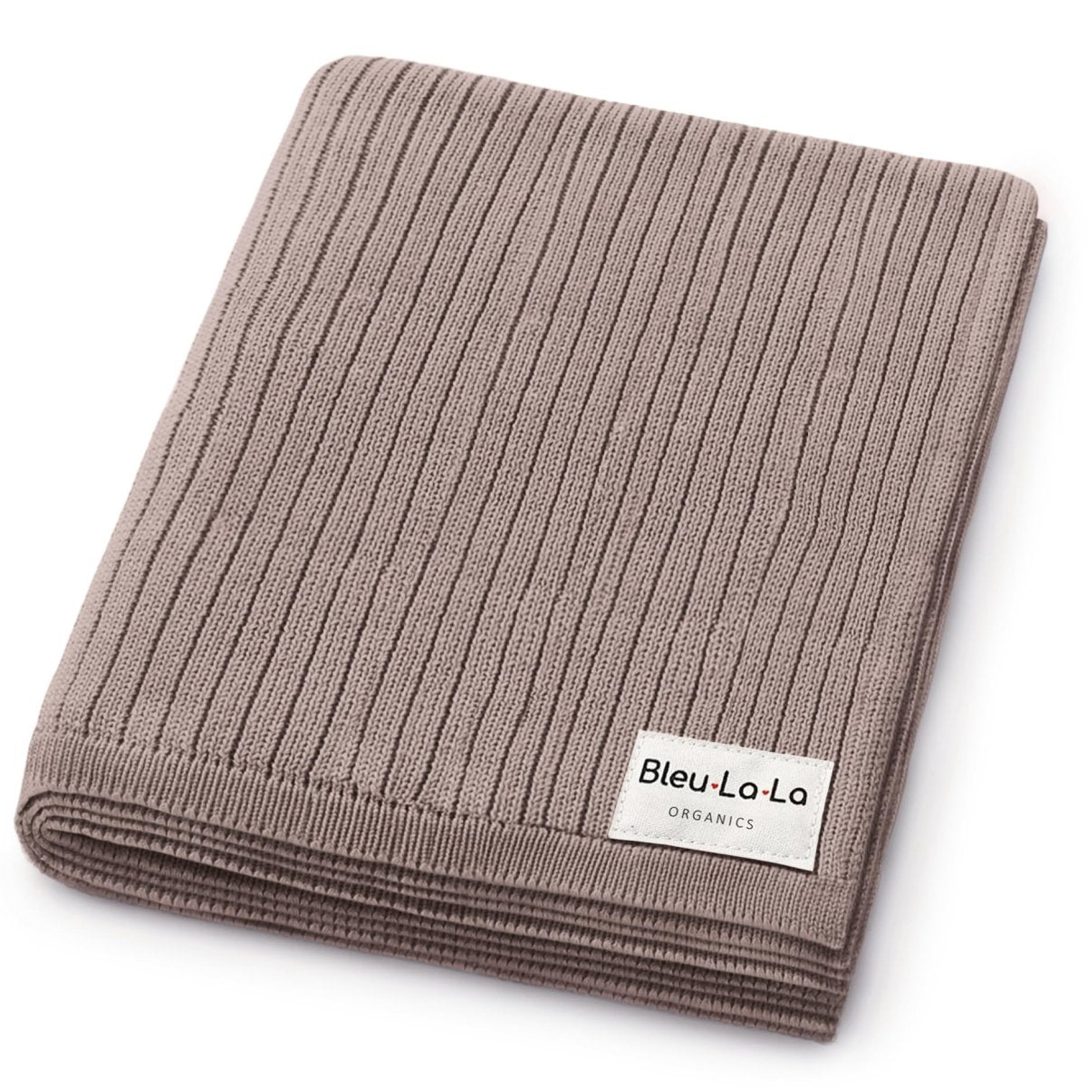Organic Ribbed Swaddle Blanket for Boys & Girls - 100% Luxury Organic Soft Cotton Knit Warm Cozy Cuddle Stroller Crib Blanket for Newborns, Infants, & Toddlers (Milk Chocolate) - LittleTreasures