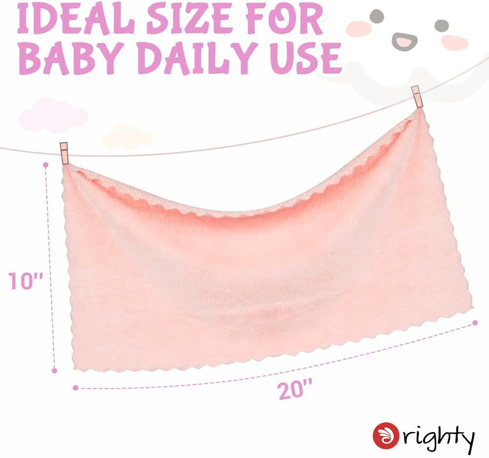 Orighty Ultra - Soft Coral Fleece Baby Burp Cloths - 8 Pack - LittleTreasures
