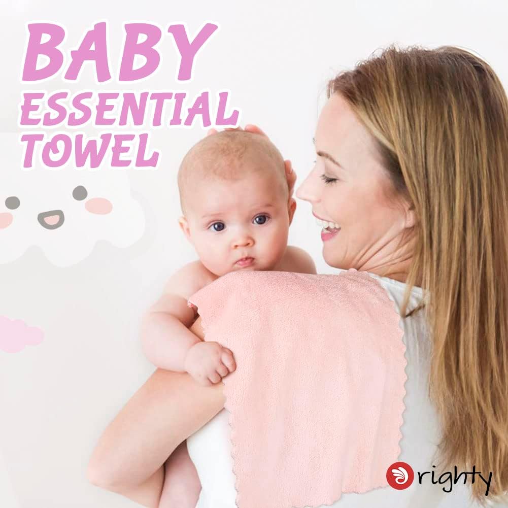 Orighty Ultra - Soft Coral Fleece Baby Burp Cloths - 8 Pack - LittleTreasures