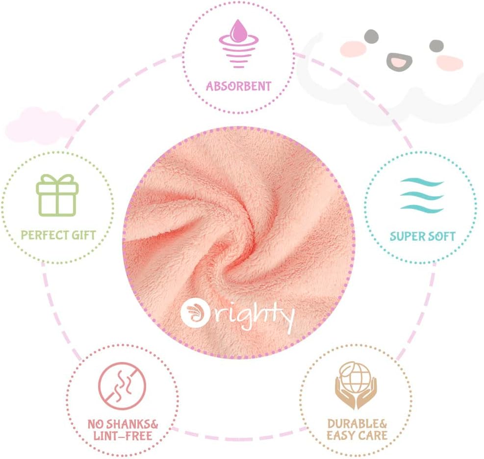 Orighty Ultra - Soft Coral Fleece Baby Burp Cloths - 8 Pack - LittleTreasures