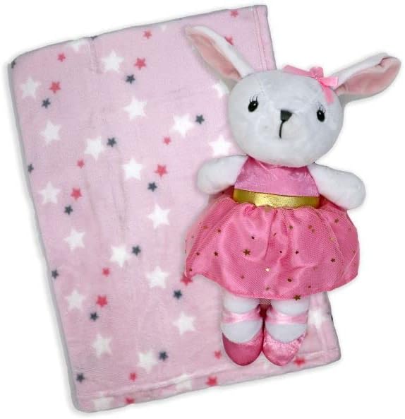 Ornella's Baskets Baby Girl Gift Basket: Tahari Blanket Set, 3 Onesies and more - LittleTreasures