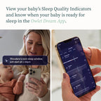 Owlet Dream Sock - Smart Baby Monitor View Heart Rate and Average Oxygen O2 as Sleep Quality Indicators. Wakings, Movement, and Sleep State. Digital Sleep Coach and Sleep Assist Prompts, Blue - LittleTreasures