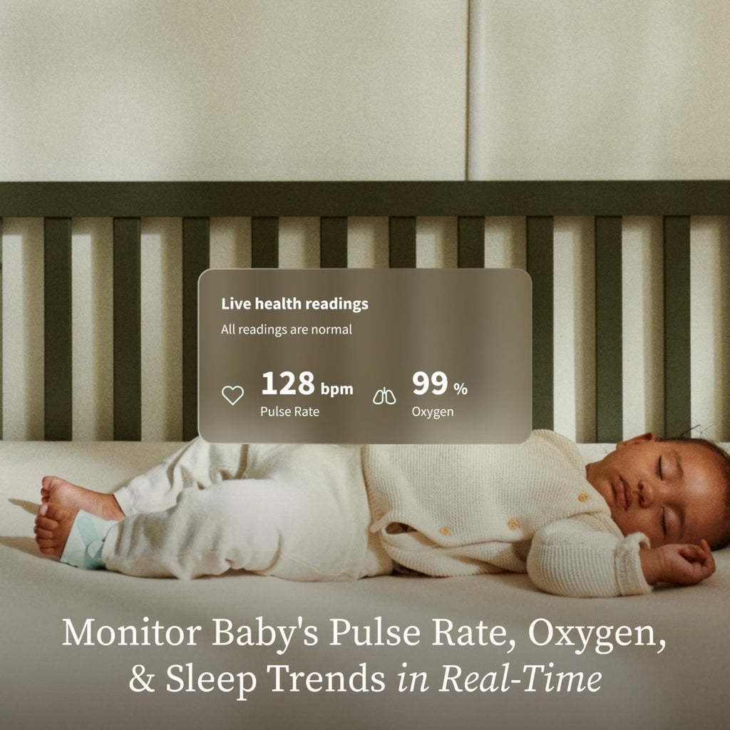 Owlet Dream Sock - Smart Baby Monitor View Heart Rate and Average Oxygen O2 as Sleep Quality Indicators. Wakings, Movement, and Sleep State. Digital Sleep Coach and Sleep Assist Prompts, Blue - LittleTreasures