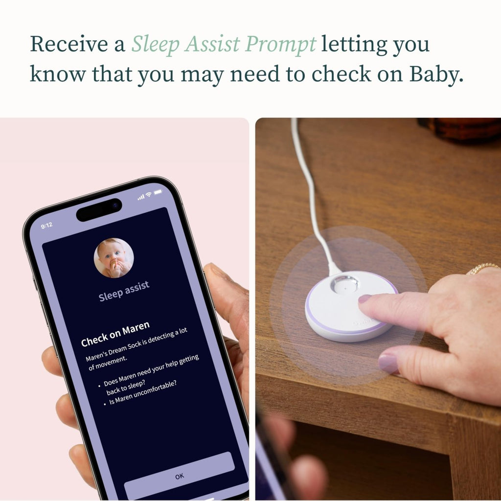 Owlet Dream Sock - Smart Baby Monitor View Heart Rate and Average Oxygen O2 as Sleep Quality Indicators. Wakings, Movement, and Sleep State. Digital Sleep Coach and Sleep Assist Prompts, Blue - LittleTreasures