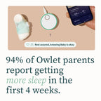 Owlet Dream Sock - Smart Baby Monitor View Heart Rate and Average Oxygen O2 as Sleep Quality Indicators. Wakings, Movement, and Sleep State. Digital Sleep Coach and Sleep Assist Prompts, Blue - LittleTreasures