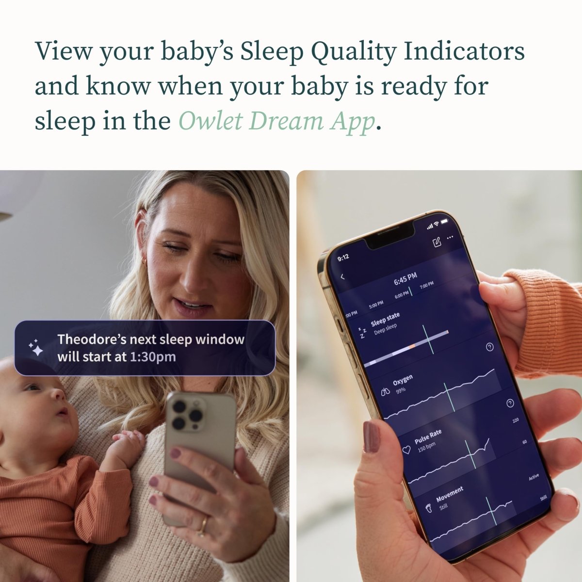 Owlet Dream Sock - Smart Baby Monitor View Heart Rate and Average Oxygen O2 as Sleep Quality Indicators. Wakings, Movement, and Sleep State. Digital Sleep Coach and Sleep Assist Prompts, Blue - LittleTreasures