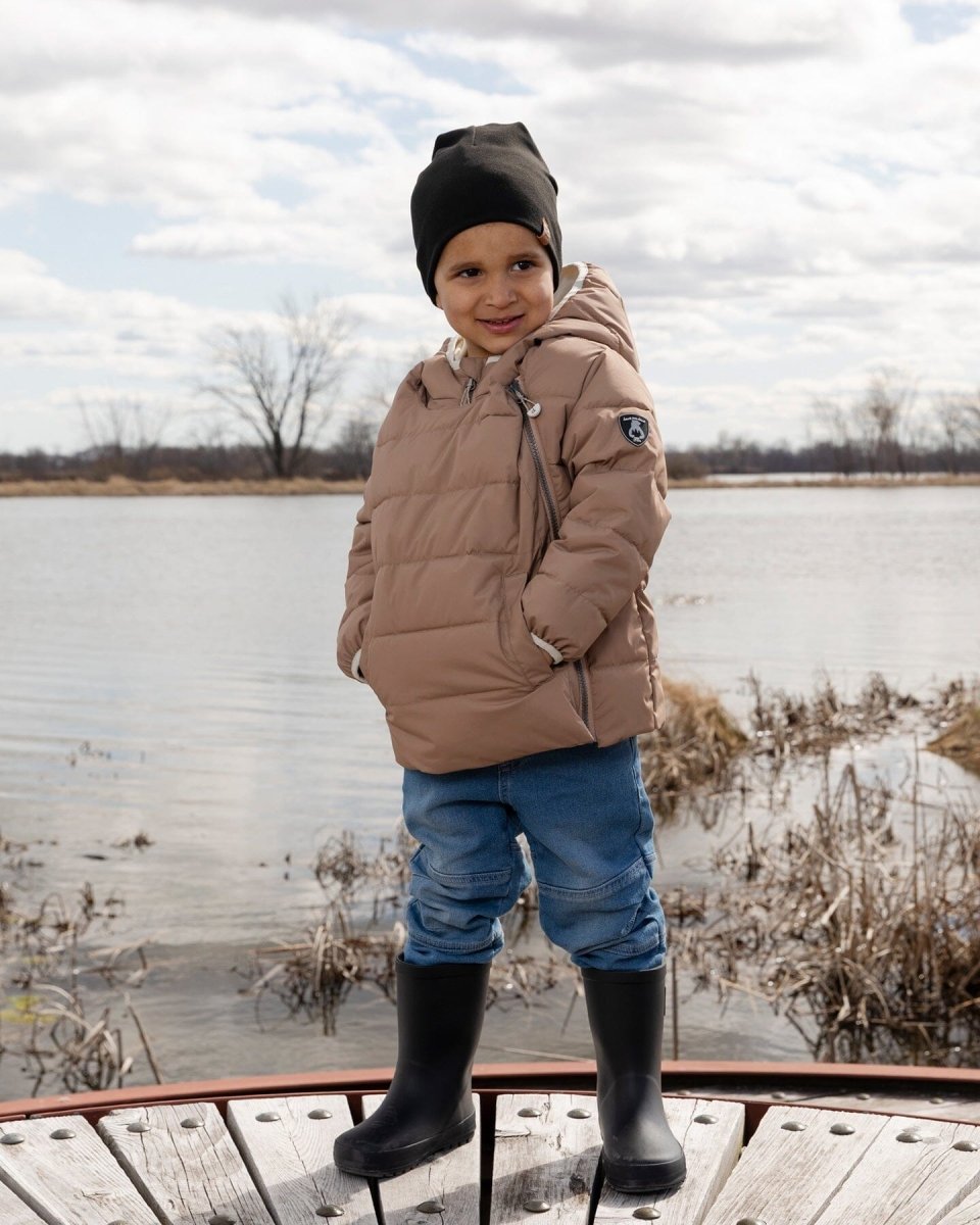 Packable Winter Puffy Coat Designed For Car Seat Chanterelle - LittleTreasures