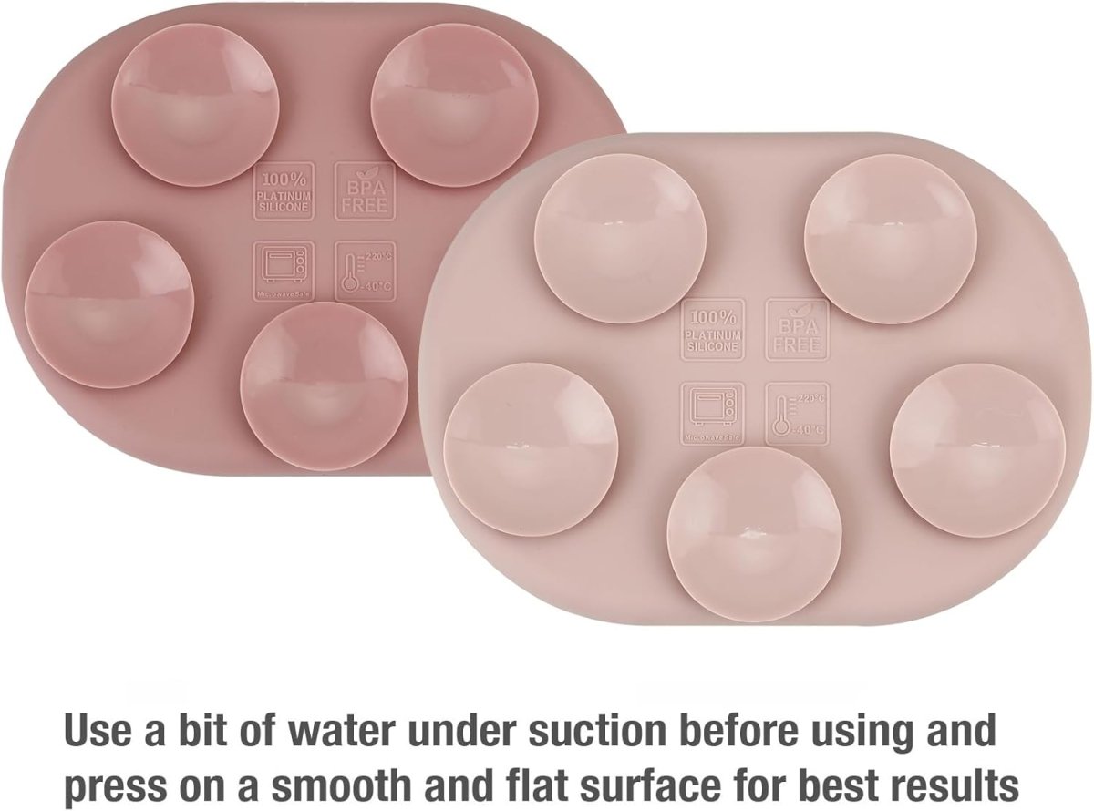 PandaEar 12 - Piece Silicone Feeding Set | 2 Divided Suction Plates, 2 Bibs, 2 Sippy Cups, 4 Spoons & 2 Forks for Toddler Self - Feeding - LittleTreasures