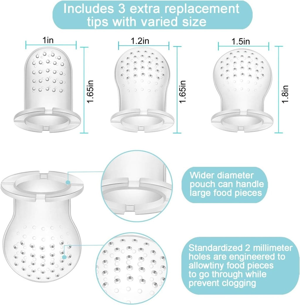 PandaEar 2 - in - 1 Baby Fruit Feeder & Teether with Pacifier Clip - LittleTreasures