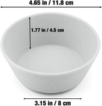 PandaEar 3 Pack Baby Bowls with Suction| Silicone Bowls First Stage Feeding for Baby Infant Kids| Food Grade Soft Safe BPA - Free Suction Bowls for Toddlers - Blue/Gray - LittleTreasures