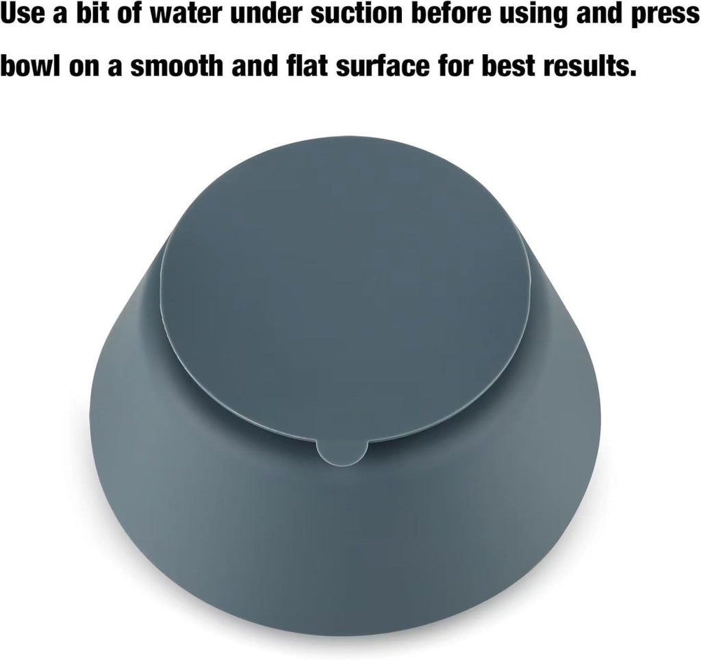 PandaEar 3 Pack Baby Bowls with Suction| Silicone Bowls First Stage Feeding for Baby Infant Kids| Food Grade Soft Safe BPA - Free Suction Bowls for Toddlers - Blue/Gray - LittleTreasures